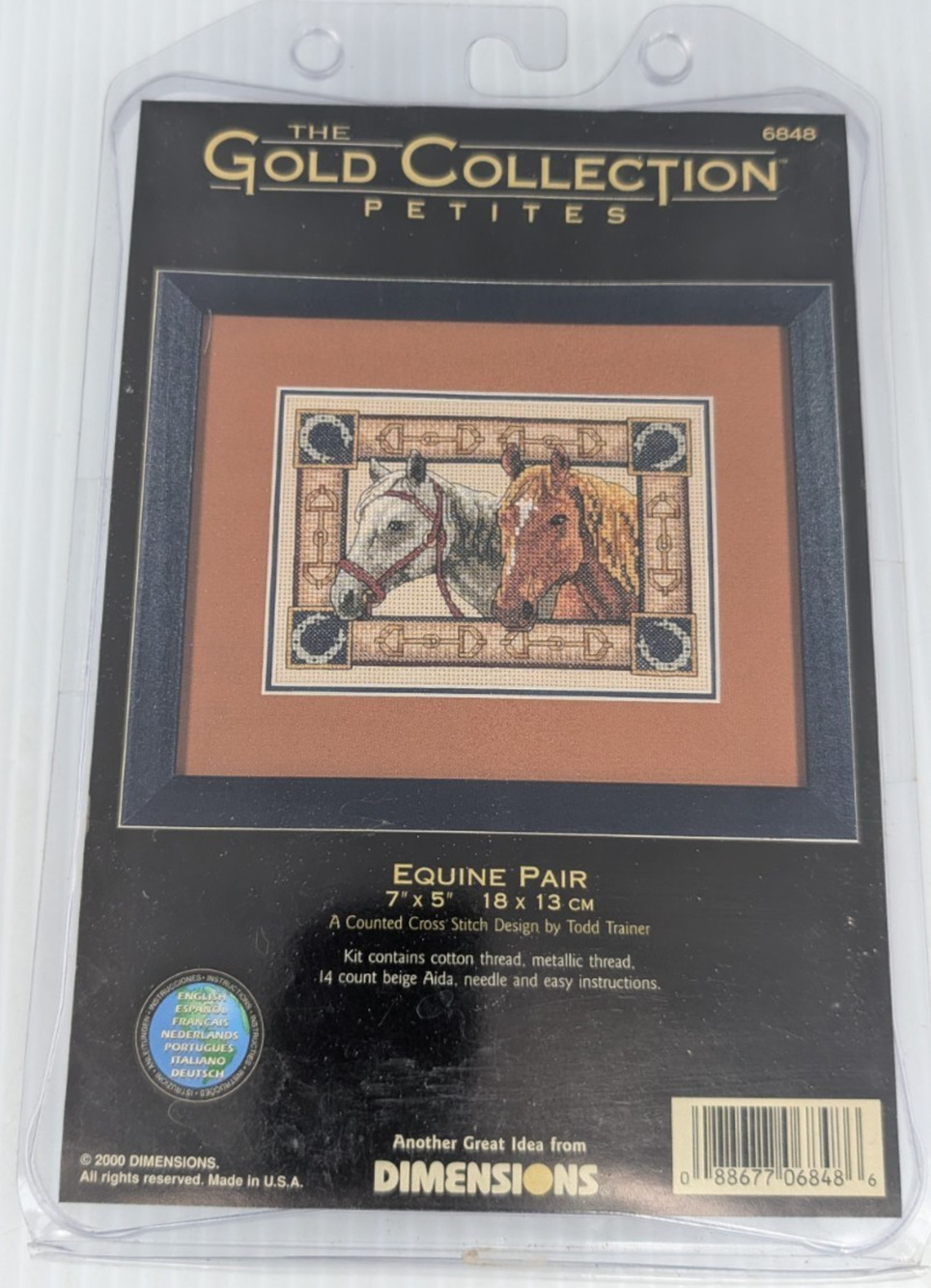 Dimensions Gold Collection Equine Pair Horses Counted Cross Stitch Kit #6848 NOS